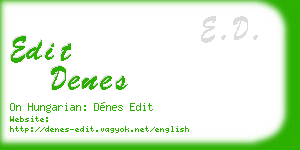 edit denes business card