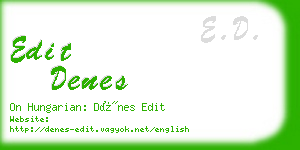 edit denes business card